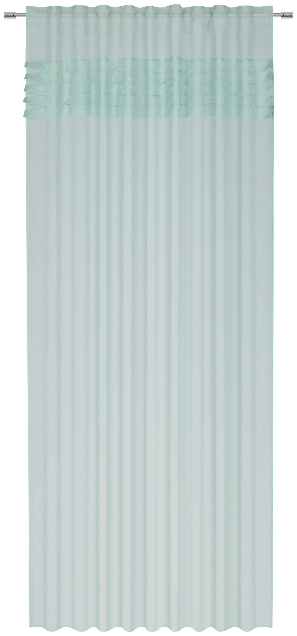 FERTIGVORHANG halbtransparent  - Mintgrün, KONVENTIONELL, Textil (140/245cm) - Esposa