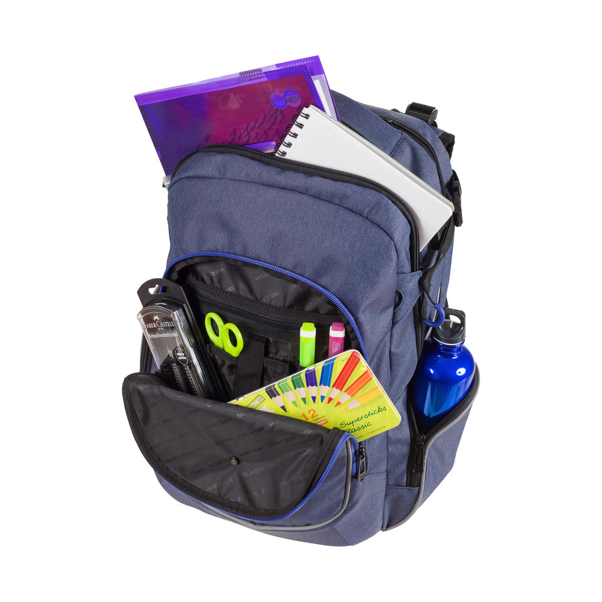 RUCKSACK WALKER  - Blau, KONVENTIONELL, Textil (32/46/21cm) - Schneiders