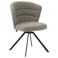 ARMLEHNSTUHL  Lederauswahl, Stoffauswahl Struktur  - Sandfarben/Anthrazit, Design, Textil/Metall (63/83/63cm) - Schöner Wohnen