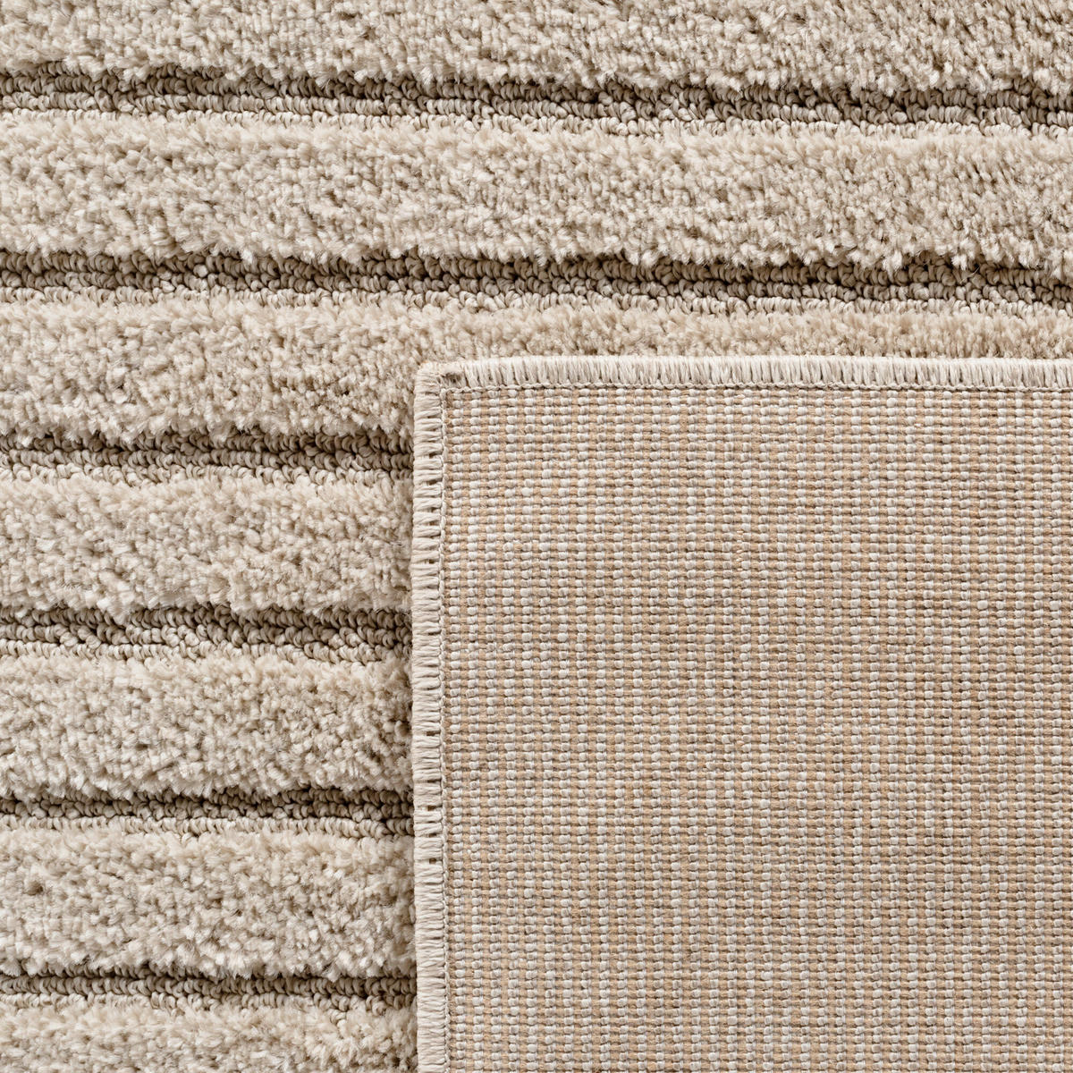 FLACHWEBETEPPICH 120 cm ART Beige rund  - Beige, Basics, Kunststoff/Textil (120cm) - Novel