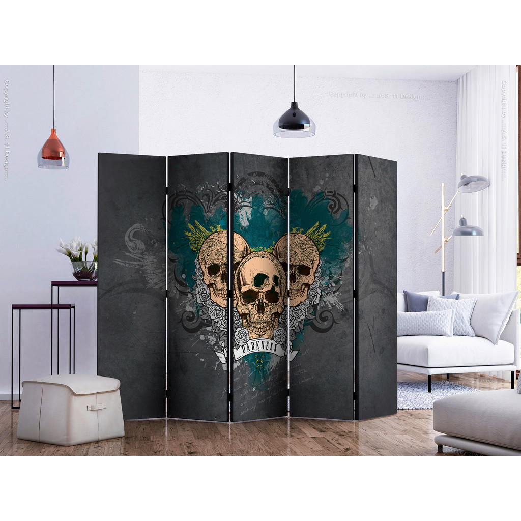 Thumbnail - artgeist Paravent, Mehrfarbig, Holz, Textil, Kiefer, massiv, Abstraktes, Motiv auf Vorder- und Rückseite, Wohnzimmer, Ra...