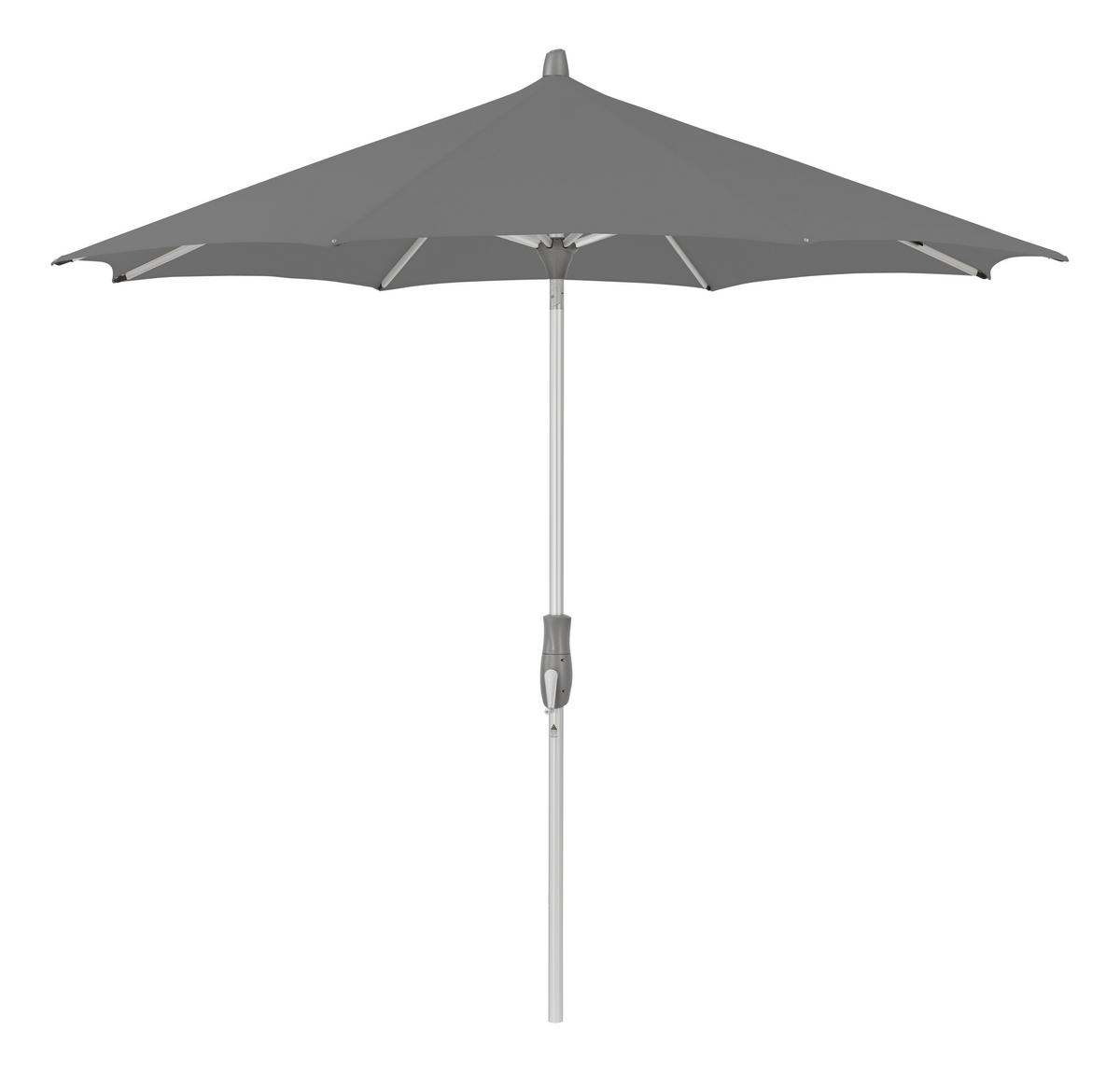 SONNENSCHIRM 300 cm Grau  - Dunkelgrau/Silberfarben, KONVENTIONELL, Textil/Metall (300/300cm) - Glatz