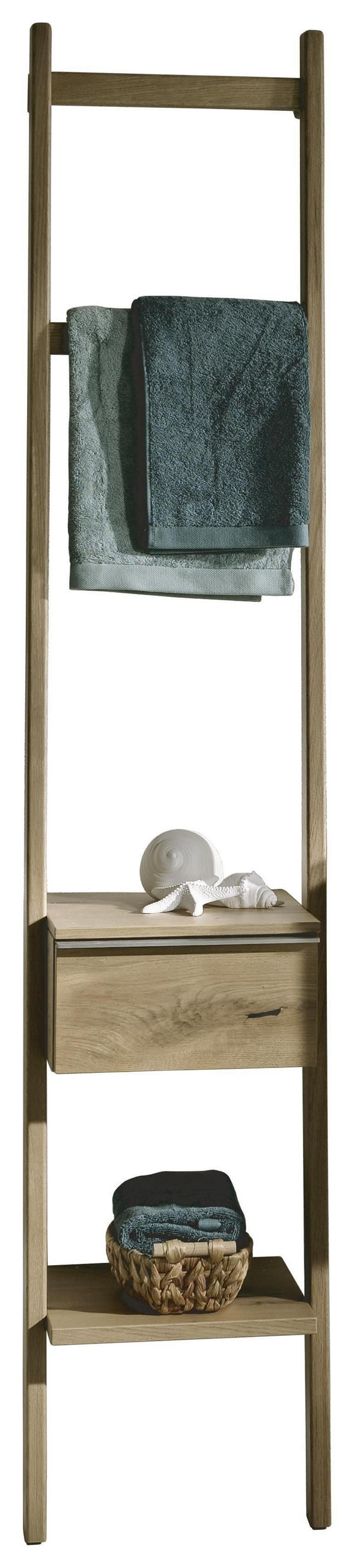 HANDTUCHLEITER - Eichefarben, Design, Holz (37/184,6/35cm) - Voglauer