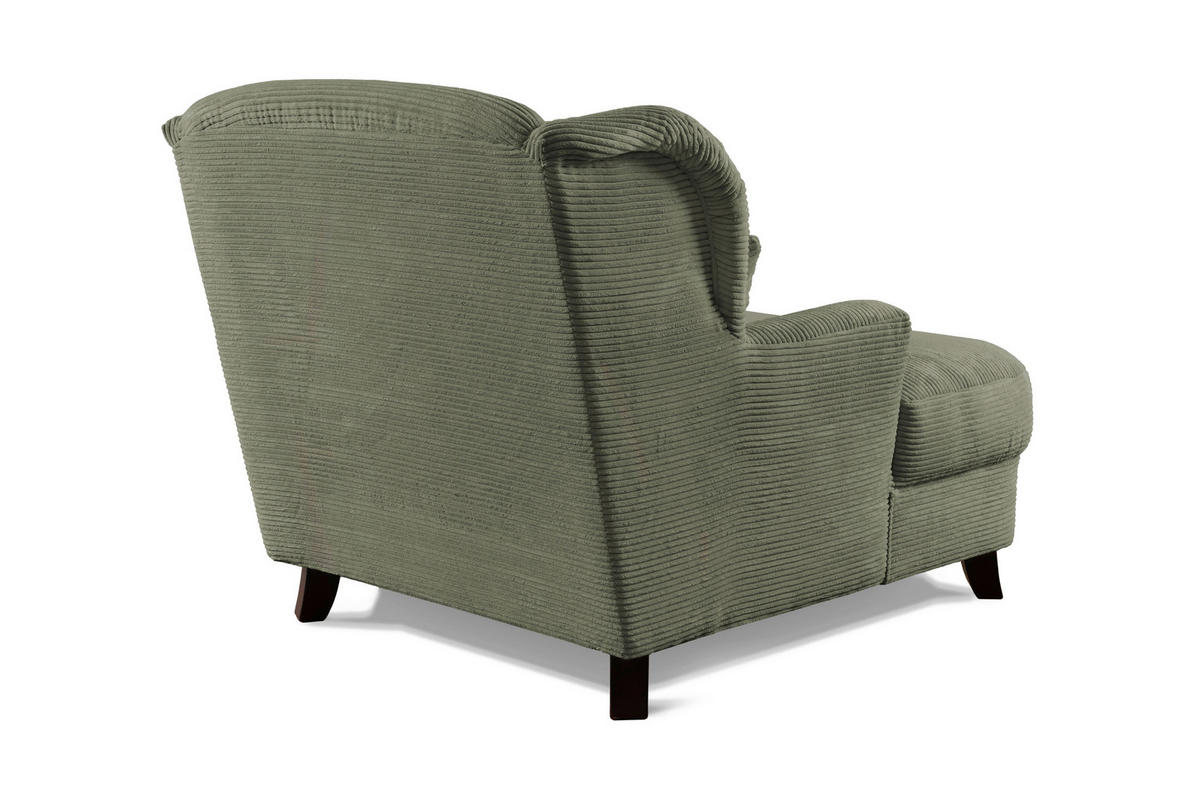 XXL-SESSEL Cord Olivgrün    - Dunkelbraun/Olivgrün, KONVENTIONELL, Holz/Textil (109/104/145cm) - Sit & More