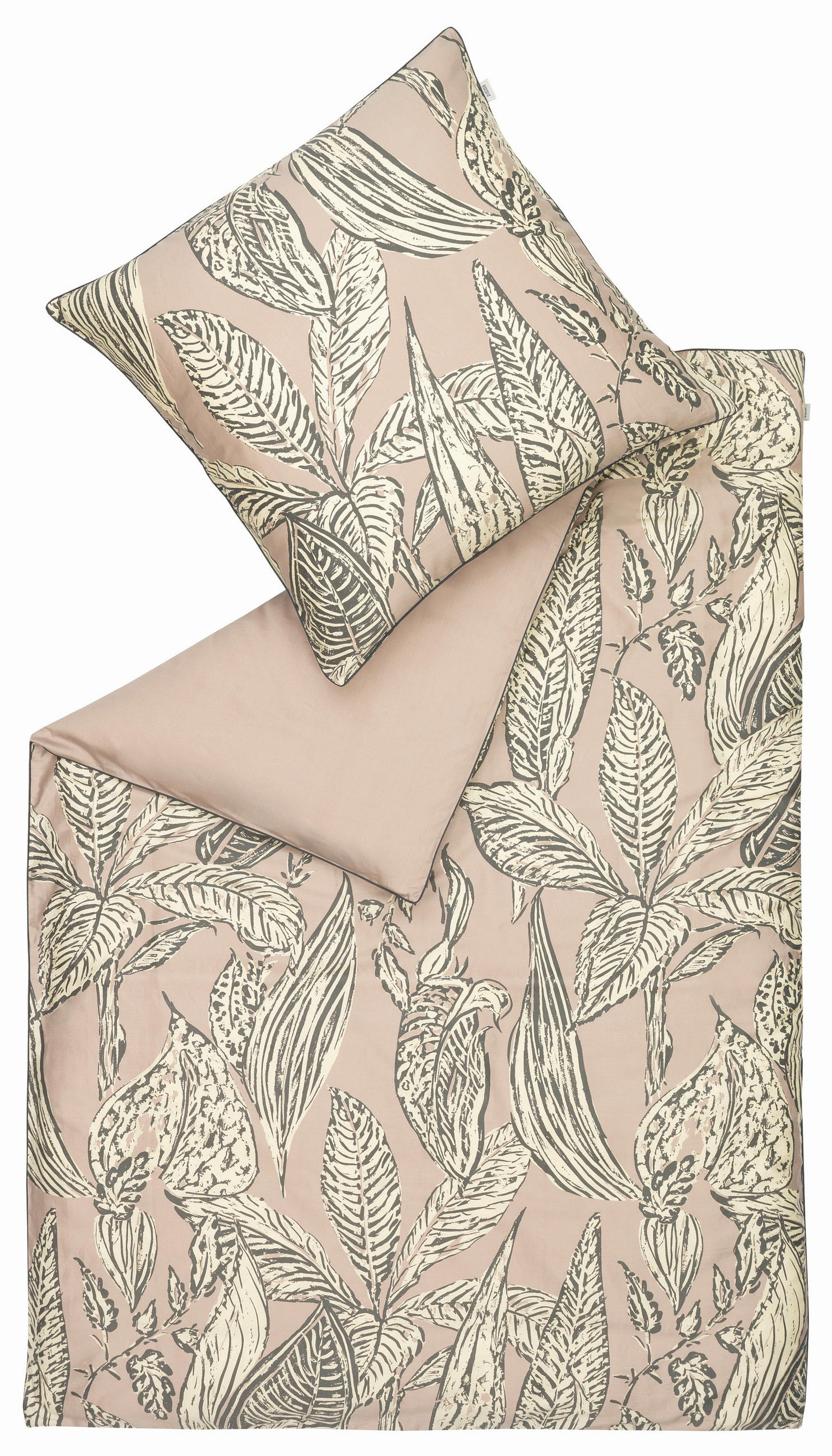 WENDEBETTWÄSCHE Emma Satin 155/220 cm  - Beige/Altrosa, KONVENTIONELL, Textil (155/220cm) - Schöner Wohnen