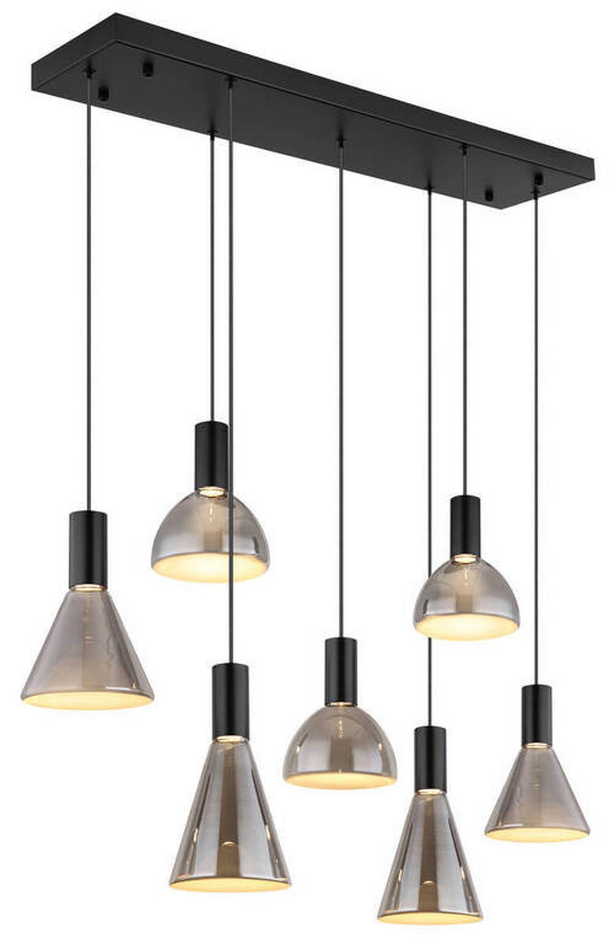 VISEČA LED-SVETILKA   //3000 K/230 V/ - svetlo siva, Design, kovina/umetna masa (97/33/150cm) - Globo