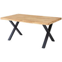 ESSTISCH in Holz, Metall 180/100/76 cm  - Eichefarben/Schwarz, Modern, Holz/Metall (180/100/76cm) - Livetastic