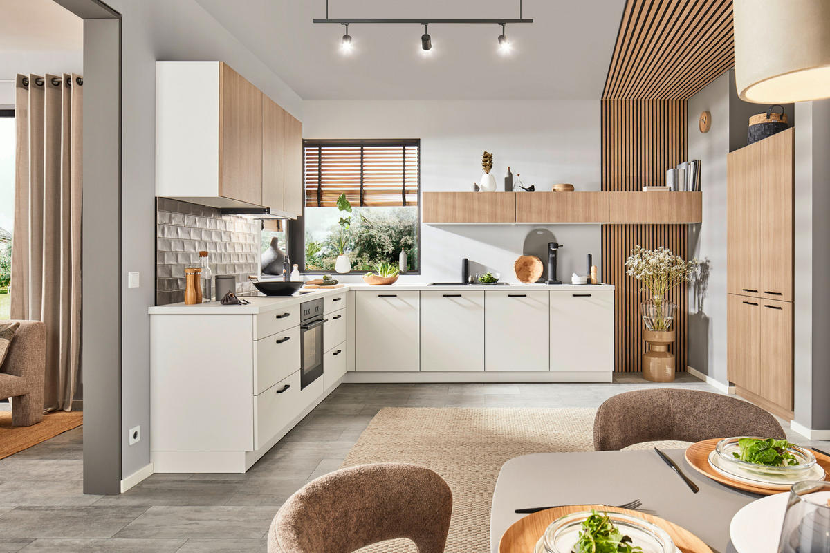 EINBAUKÜCHE   - Weiß, Design, Holzwerkstoff - Dieter Knoll