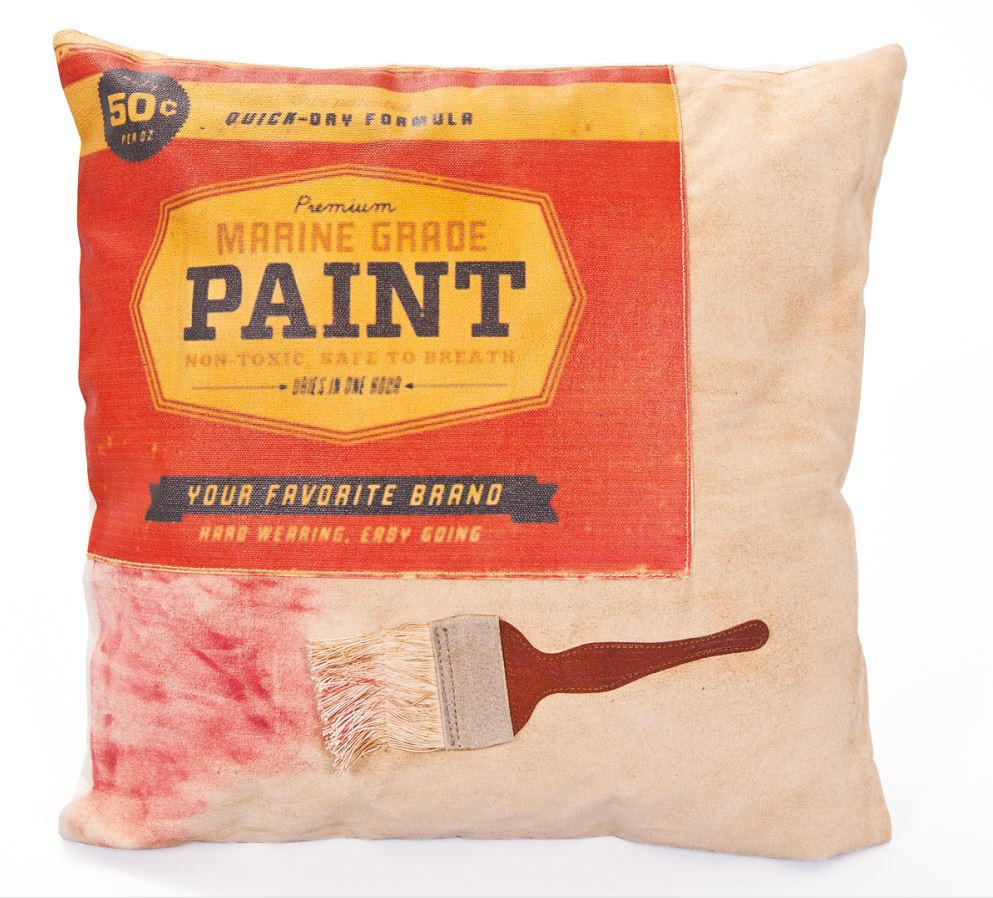 ZIERKISSEN  - Beige/Rot, Design, Textil (45/45/12cm) - Livetastic