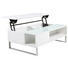COUCHTISCH in Metall, Glas, Holzwerkstoff 110/60/35 cm - Alufarben/Weiß, Design, Glas/Holzwerkstoff (110/60/35cm) - Carryhome COUCHTISCH in Metall, Glas, Holzwerkstoff 110/60/35 cm - Alufarben/Weiß, Design, Glas/Holzwerkstoff (110/60/35cm) - Carryhome