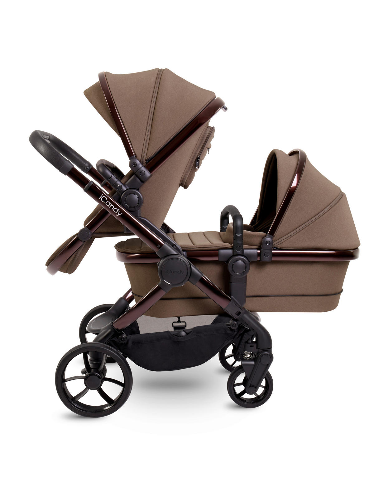 rok isporuke 60 dana  Peach 7  - crna visoki sjaj/braon, Osnovno, tekstil/plastika (75/55/39cm) - ICANDY