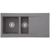 SPÜLE 1712DENVER100X50G  - Grau, Trend, Glas/Kunststoff (100/20/50cm) - Respekta