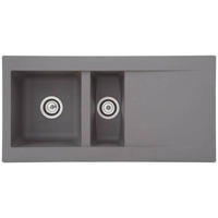SPÜLE 1712DENVER100X50G  - Grau, Trend, Glas/Kunststoff (100/20/50cm) - Respekta