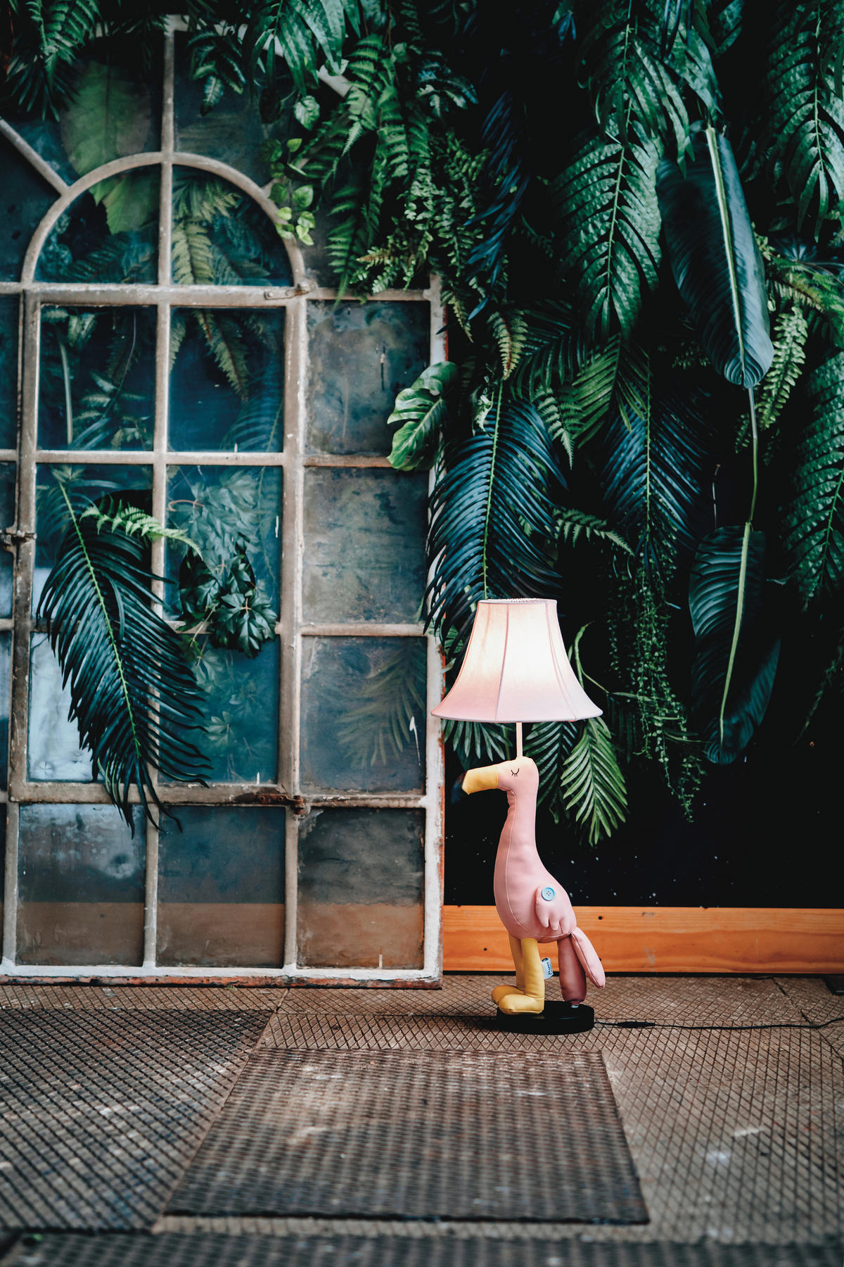 LED-KINDERTISCHLEUCHTE Mingo der Flamingo 31,5/31,5/77,5 cm   - Rosa/Weiß, LIFESTYLE, Textil/Metall (31,5/31,5/77,5cm) - Happy Lamps