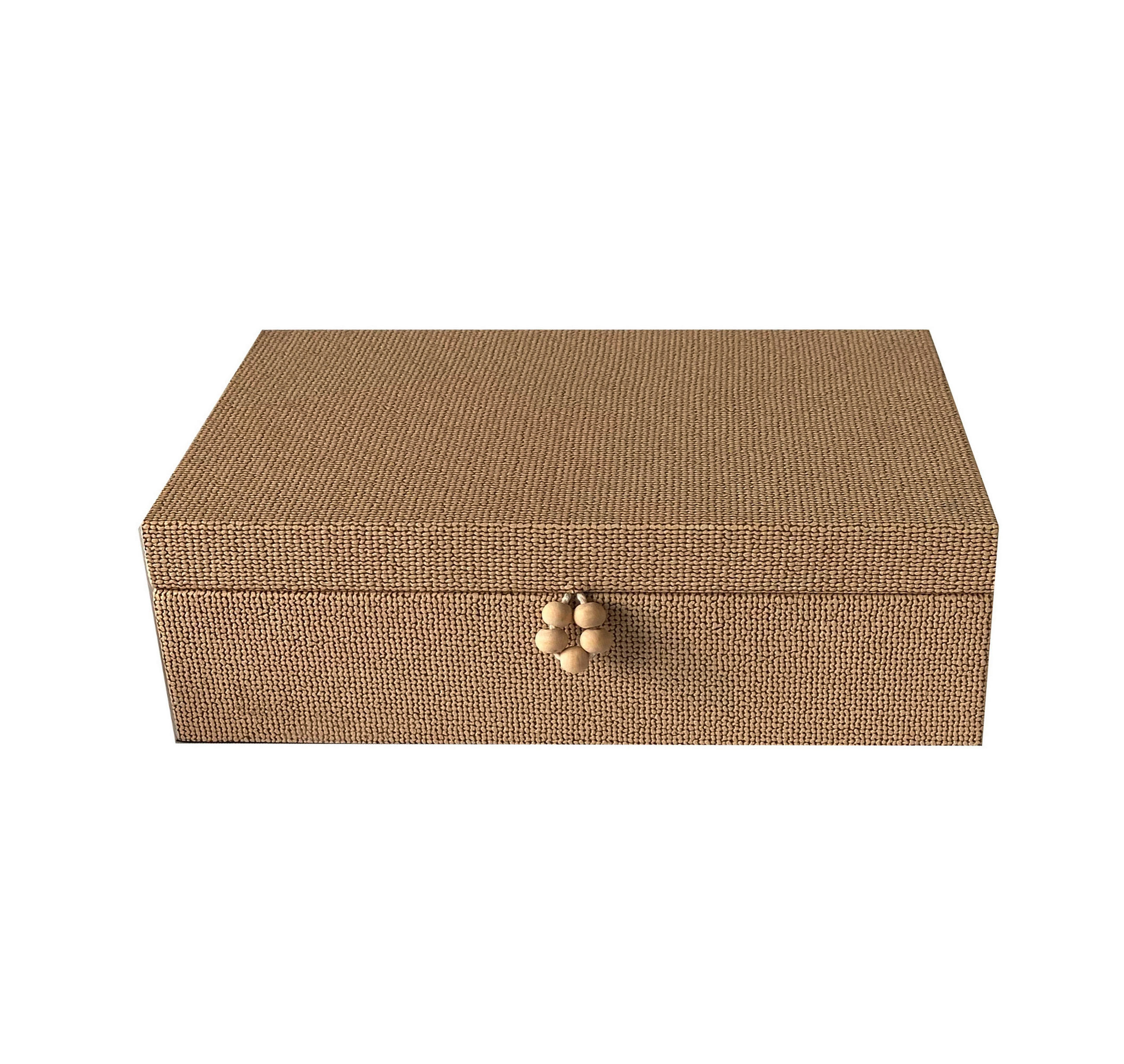 DEKOR DOBOZ 26/18/9 cm  - bézs, Basics, műanyag/faalapú anyag (26/18/9cm) - Ambia Home