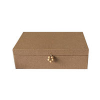 DEKOR DOBOZ 26/18/9 cm  - bézs, Basics, műanyag/faalapú anyag (26/18/9cm) - Ambia Home