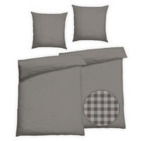 Bettwäsche 2er Set 4-teilig Satin 135/200 cm  - Grau, Basics, Textil (135/200cm) - Florella