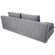 SCHLAFSOFA Taras  mit Stoffauswahl Webstoff Hellgrau  - Hellgrau/Schwarz, Design, Kunststoff/Textil (197/77/81cm) - Xora