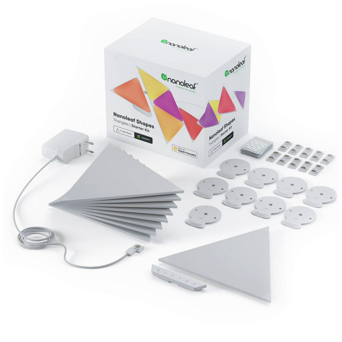 Nanoleaf Triangles 9er Pack NANOLEAF 23/0,6/20 cm  - Weiß, Basics, Kunststoff (23/0,6/20cm)