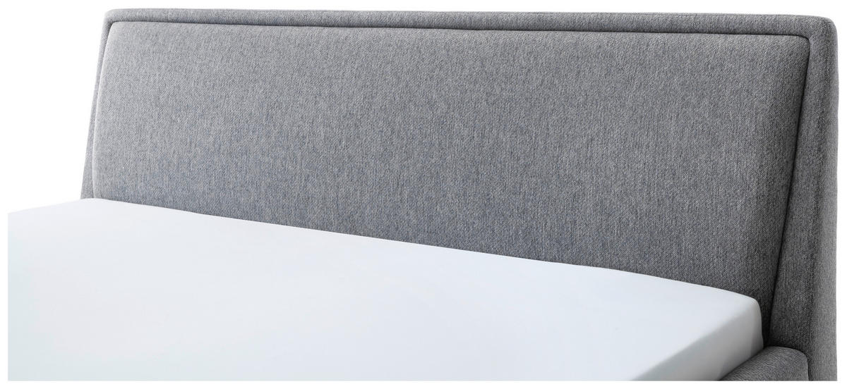 POLSTERBETT 140/200 cm,  in Grau, Bettkasten, Lattenrost,  - Schwarz/Grau, KONVENTIONELL, Holz/Textil (140/200cm) - Livetastic