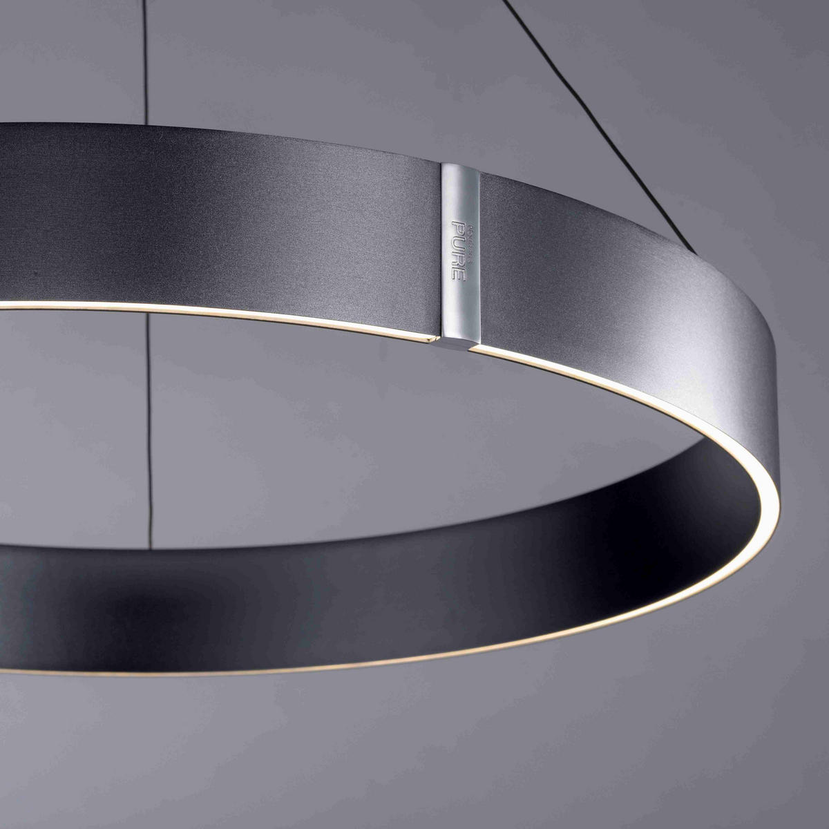LED-HÄNGELEUCHTE Pure E-Clipse 70/350 cm   - Grau, Design, Kunststoff/Metall (70/350cm) - Neuhaus PURE