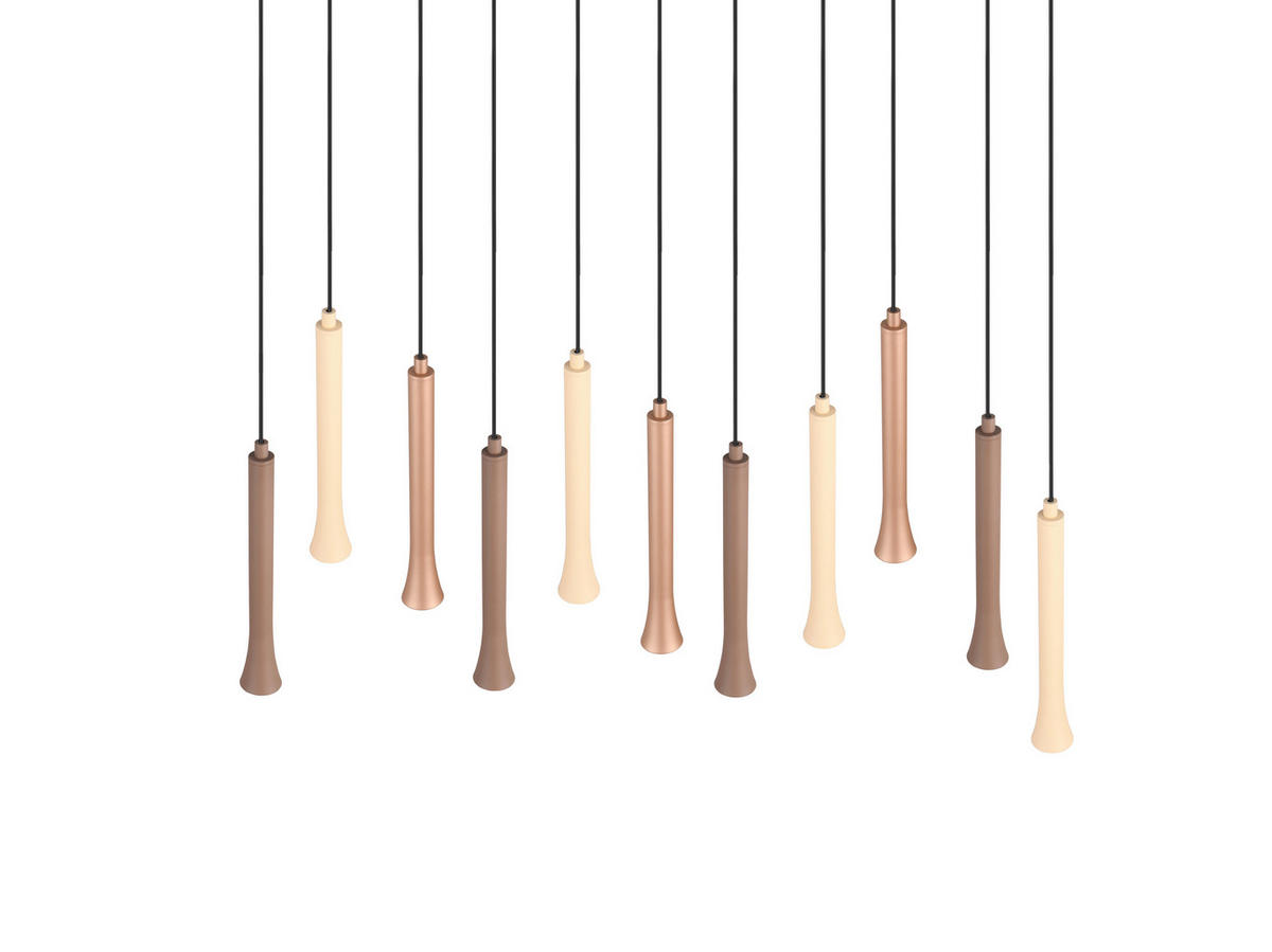 LED-PENDELLEUCHTE 115/15/150 cm    - Beige/Multicolor, Design, Metall (115/15/150cm) - Trio Leuchten