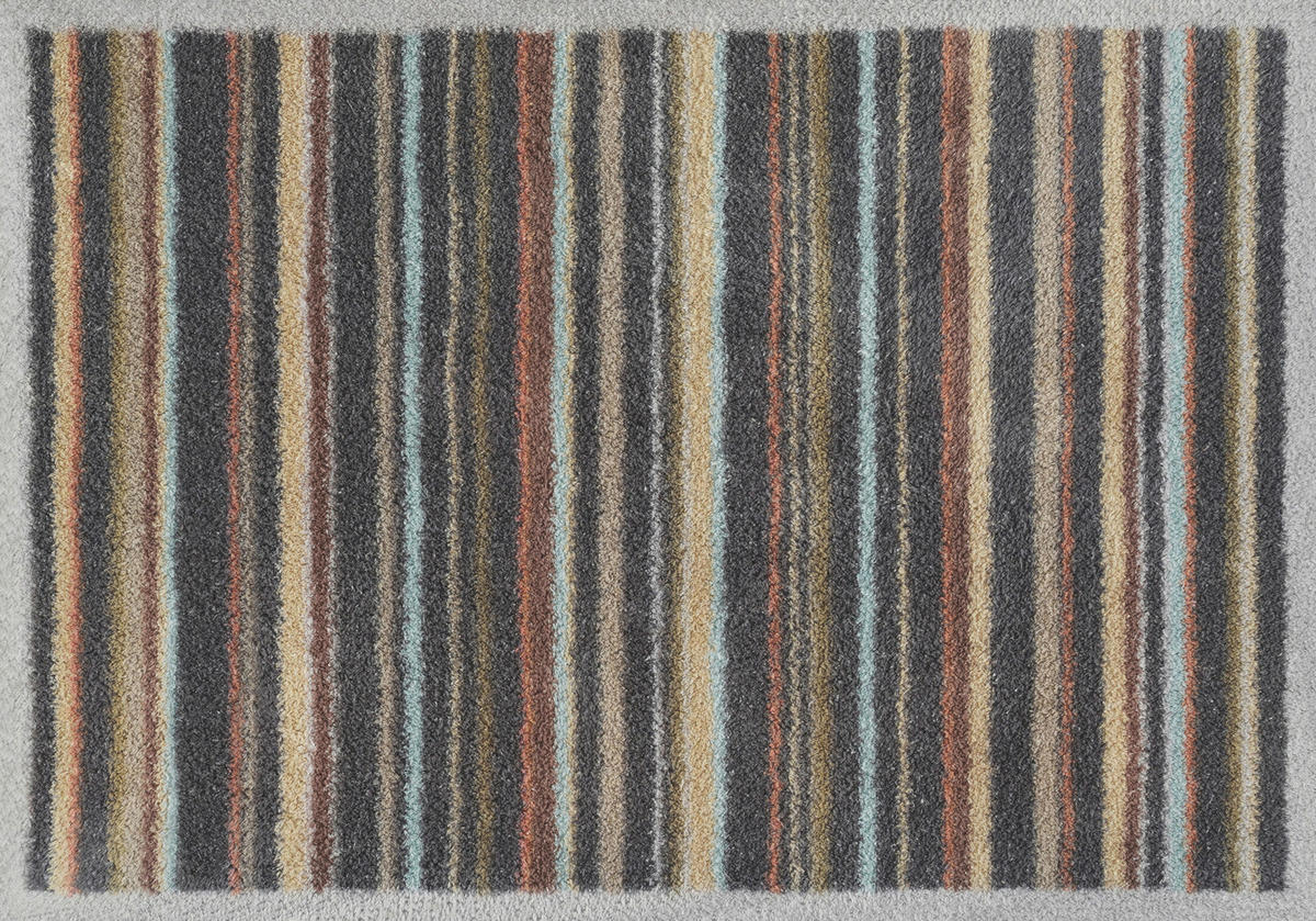 FUßMATTE 60/85 cm Hawthorn Stripe  - Multicolor, Design, Kunststoff/Textil (60/85cm) - wash+dry