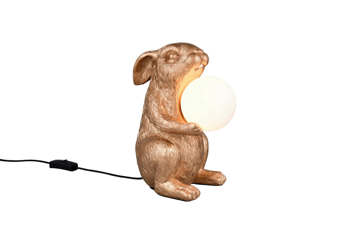 BORDSLAMPA Rabbit 21/16/28 cm   - guldfärgad, Trend, metall/plast (21/16/28cm)