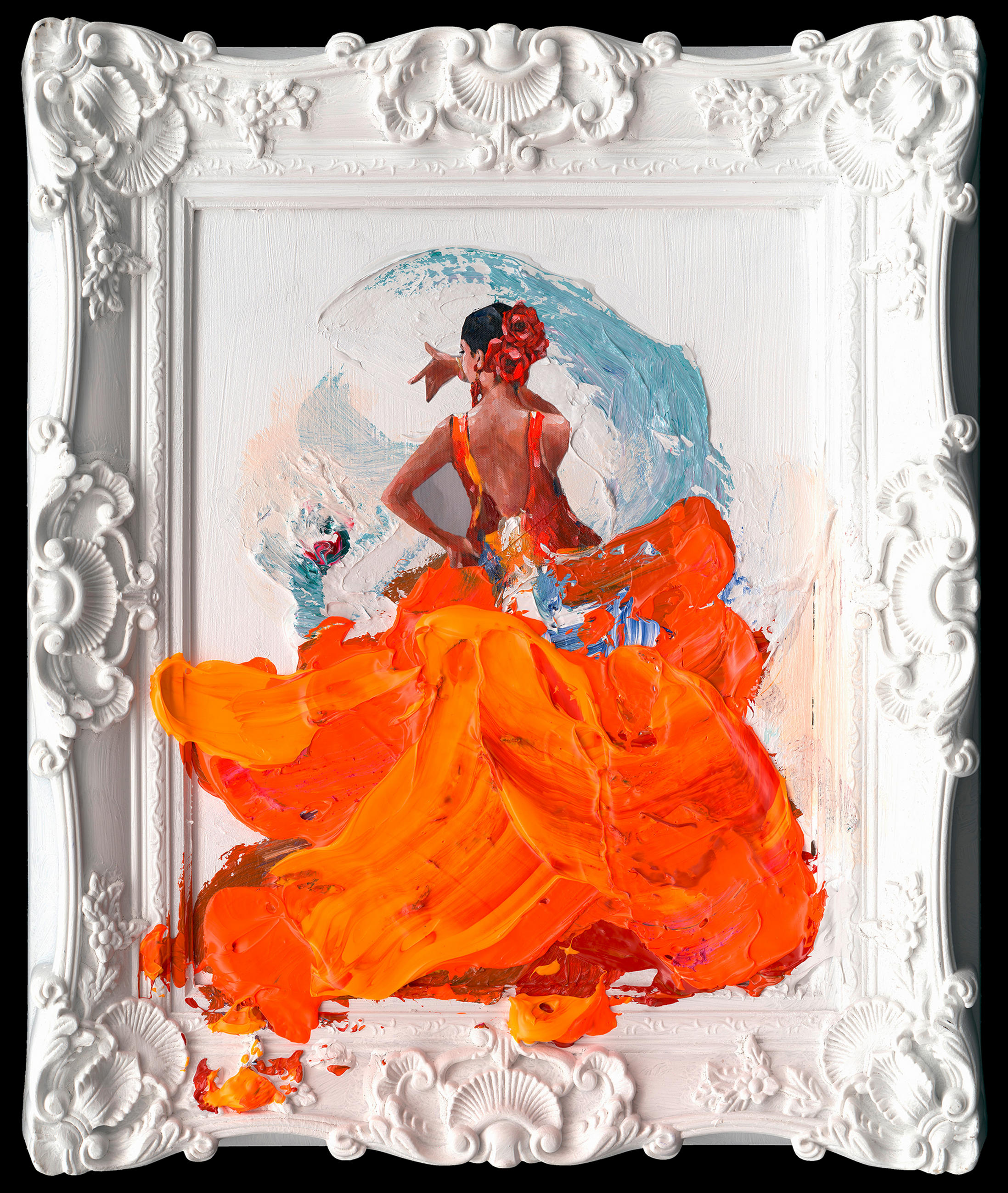 PICTURĂ ÎN ULEI 60/70 cm  - alb/roșu, Trend, plastic/hârtie (60/70cm) - Monee