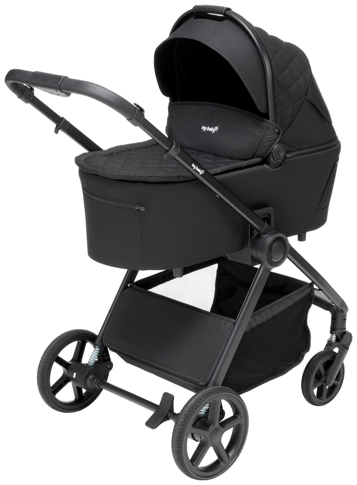 KINDERWAGENSET   schwarz  - Schwarz, Basics, Textil/Metall - My Baby Lou