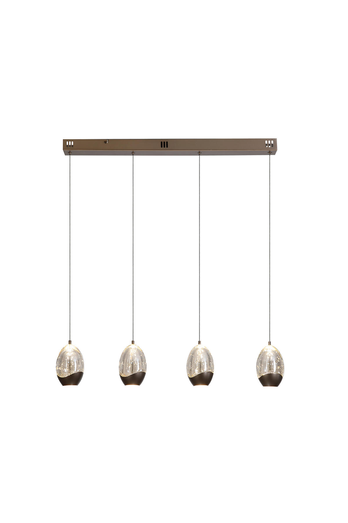 LED-HÄNGELEUCHTE 70/9/150 cm  - Champagner/Transparent, Trend, Glas/Metall (70/9/150cm)