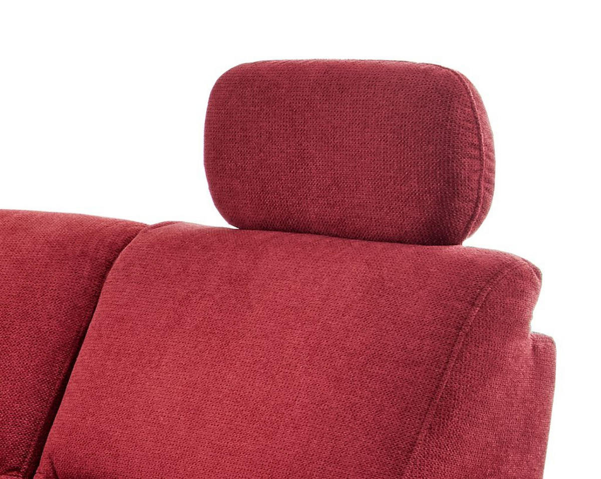 ECKSOFA in Struktur Rot  238/241 cm  - Wildeiche/Rot, KONVENTIONELL, Holz/Textil (238/241cm) - Livetastic