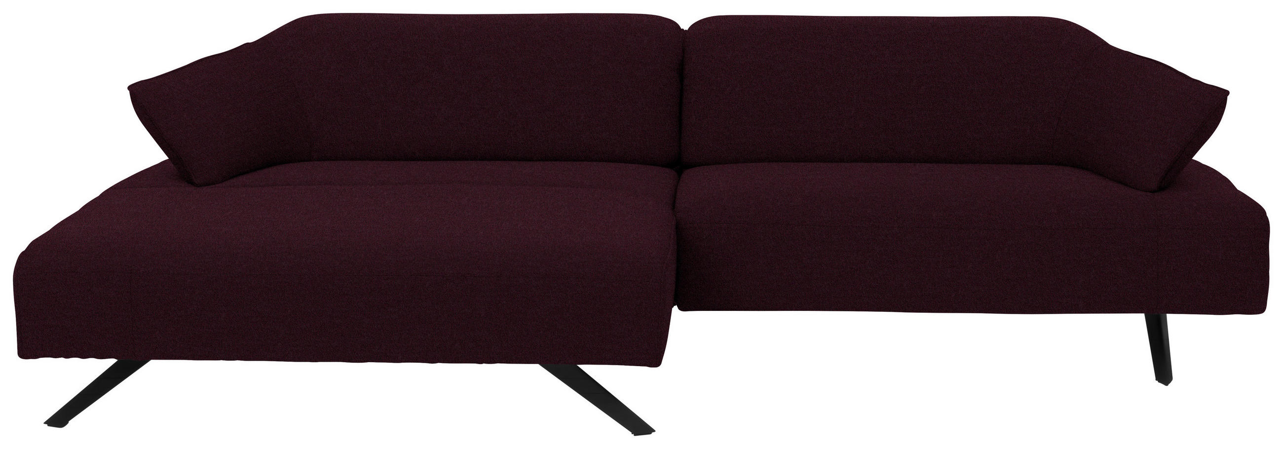 ECKSOFA  in Struktur Lila  165/276 cm  - Anthrazit/Lila, Design, Textil/Metall (165/276cm) - Himolla