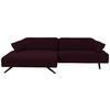 ECKSOFA Struktur Lila  - Anthrazit/Lila, Design, Textil/Metall (165/276cm) - Himolla