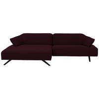 ECKSOFA in Struktur Lila  165/276 cm  - Anthrazit/Lila, Design, Textil/Metall (165/276cm) - Himolla