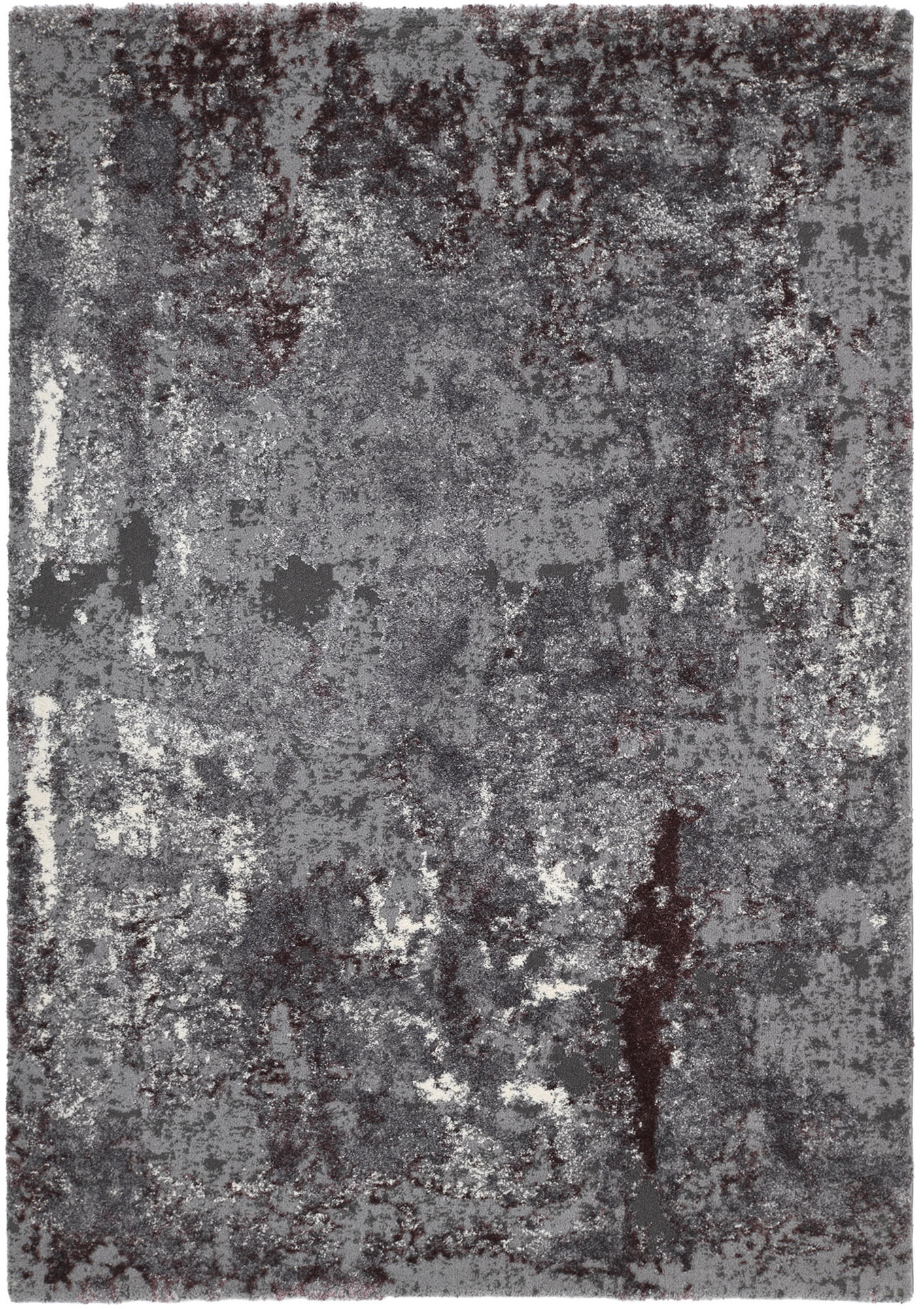 VINTAGE-TEPPICH 65/130 cm Timeline Quantum Aubergine, Beige  - Beige/Aubergine, Design, Textil (65/130cm) - Novel