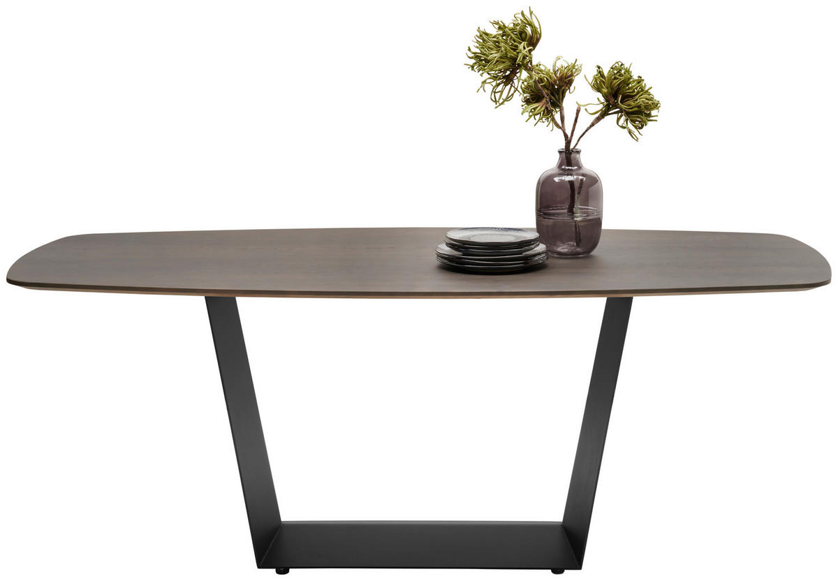 ESSTISCH in Holz, Metall 200/95/75 cm  - Wildeiche/Schwarz, Design, Holz/Metall (200/95/75cm) - Joop!