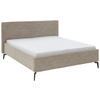 POLSTERBETT Cappuccino 160/200 cm  - Schwarz/Cappuccino, Design, Textil/Metall (160/200cm) - home24