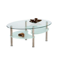 KLUB STOLIĆ prozirno  metal, staklo  - boje oplemenjenog čelika/prozirno, Design, staklo/metal (55/41/90cm) - Boxxx