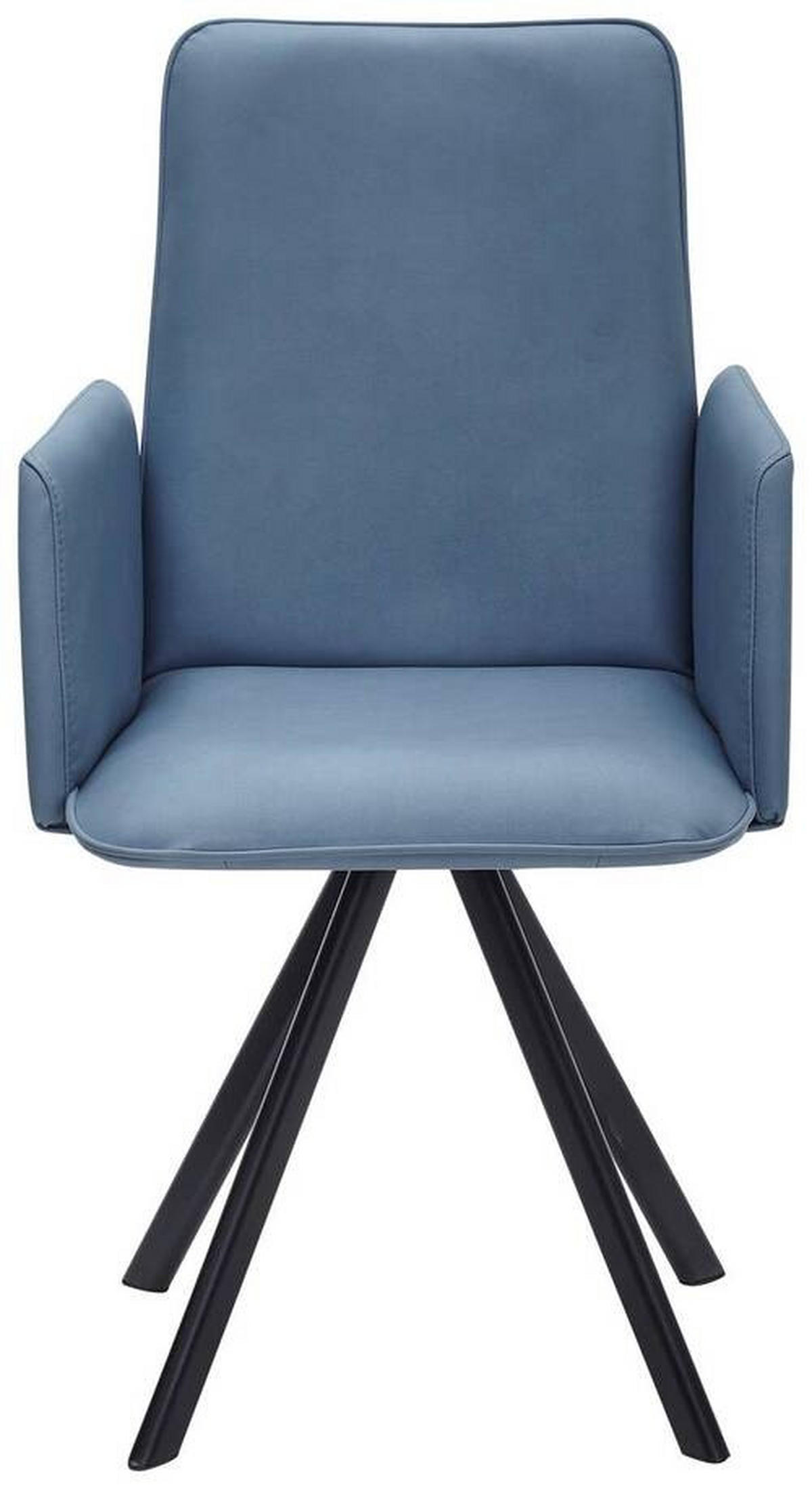 NASLANJAČ, kovina, tekstil črna, svetlo modra  - svetlo modra/črna, Design, kovina/tekstil (52/92/60cm) - Cantus