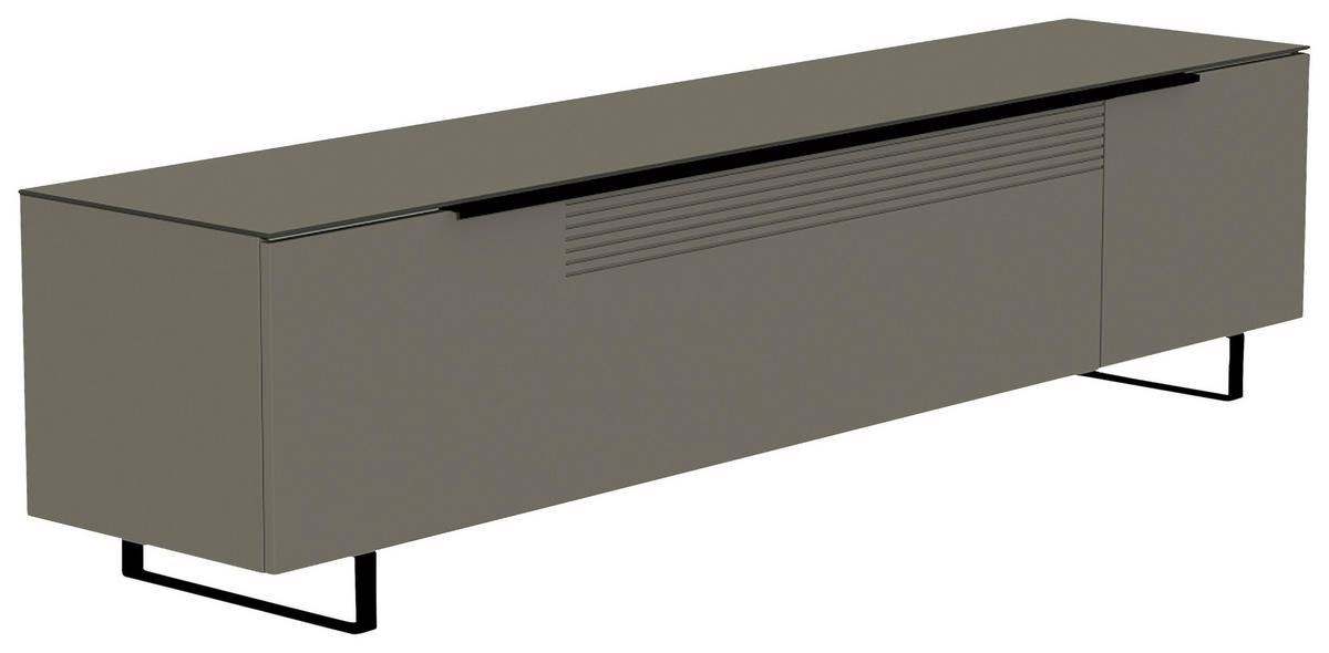 LOWBOARD  in 210/51/45 cm  - Schwarz/Grau, Design, Glas/Holzwerkstoff (210/51/45cm) - Moderano