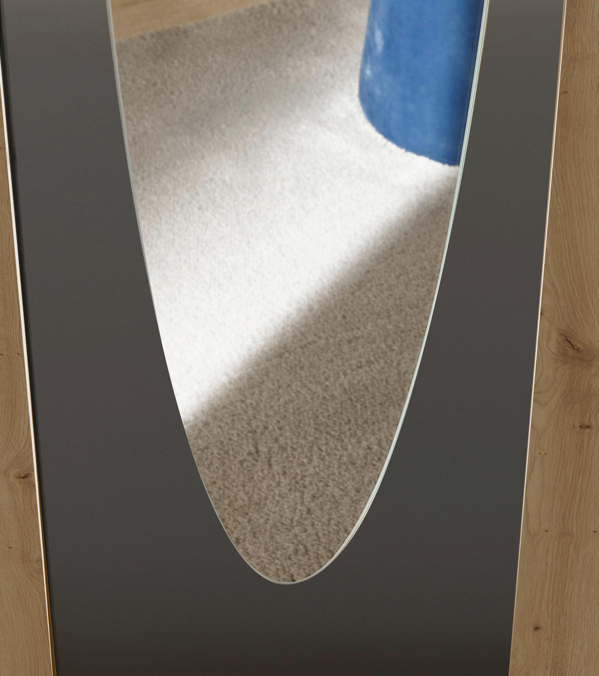 DREHTÜRENSCHRANK 120/195/55 cm,  in Graphitfarben, Eiche Artisan, 3-türig  - Graphitfarben/Alufarben, Basics, Glas/Holzwerkstoff (120/195/55cm) - P & B