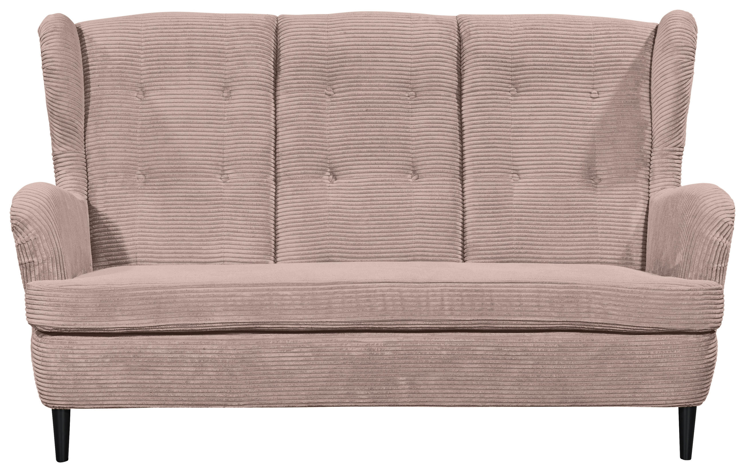 KÜCHENSOFA  in Cord Hellrosa   - Hellrosa/Schwarz, KONVENTIONELL, Holz/Textil (176/103/98cm) - MID.YOU