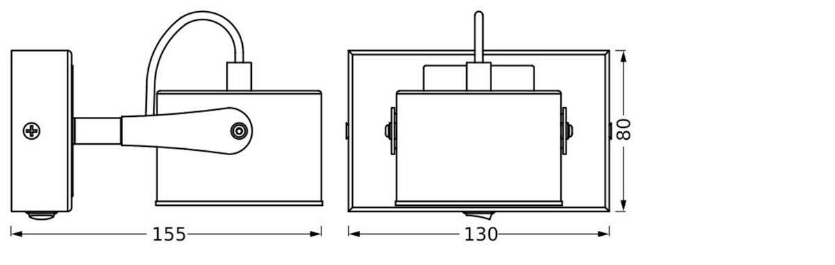 LED-STRAHLER 13/15,5/8 cm   - Silberfarben, Design, Kunststoff/Metall (13/15,5/8cm) - Osram