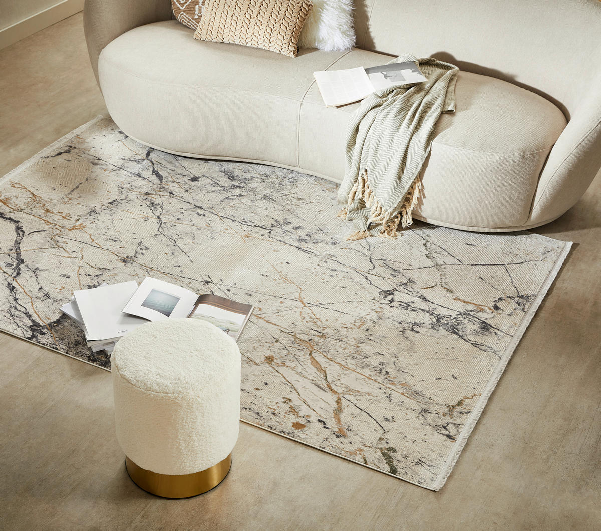 WEBTEPPICH 80/150 cm Amanda  - Silberfarben, Design, Textil (80/150cm) - Dieter Knoll