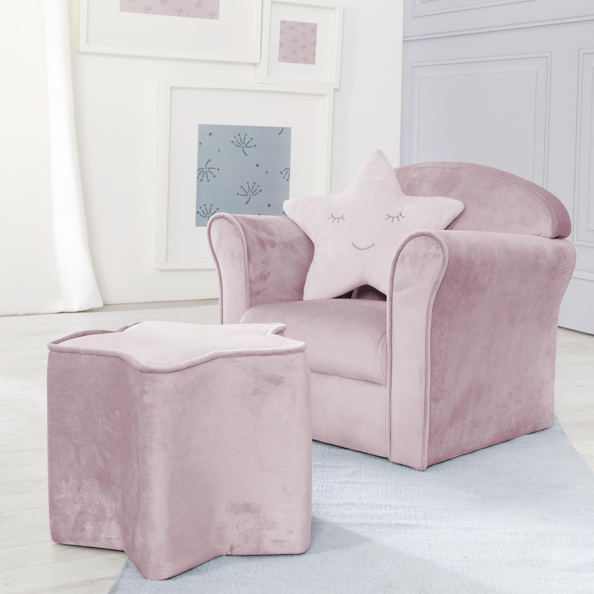 KINDERSESSEL - Rosa, Basics, Textil (49/43/39cm) - Roba