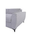 ECKSOFA Grau Velours Bettkasten, Schlaffunktion, Rücken echt, Kopfteilverstellung, Liegefläche im Originalstoff  - Schwarz/Grau, KONVENTIONELL, Textil/Metall (217/255cm) - Carryhome