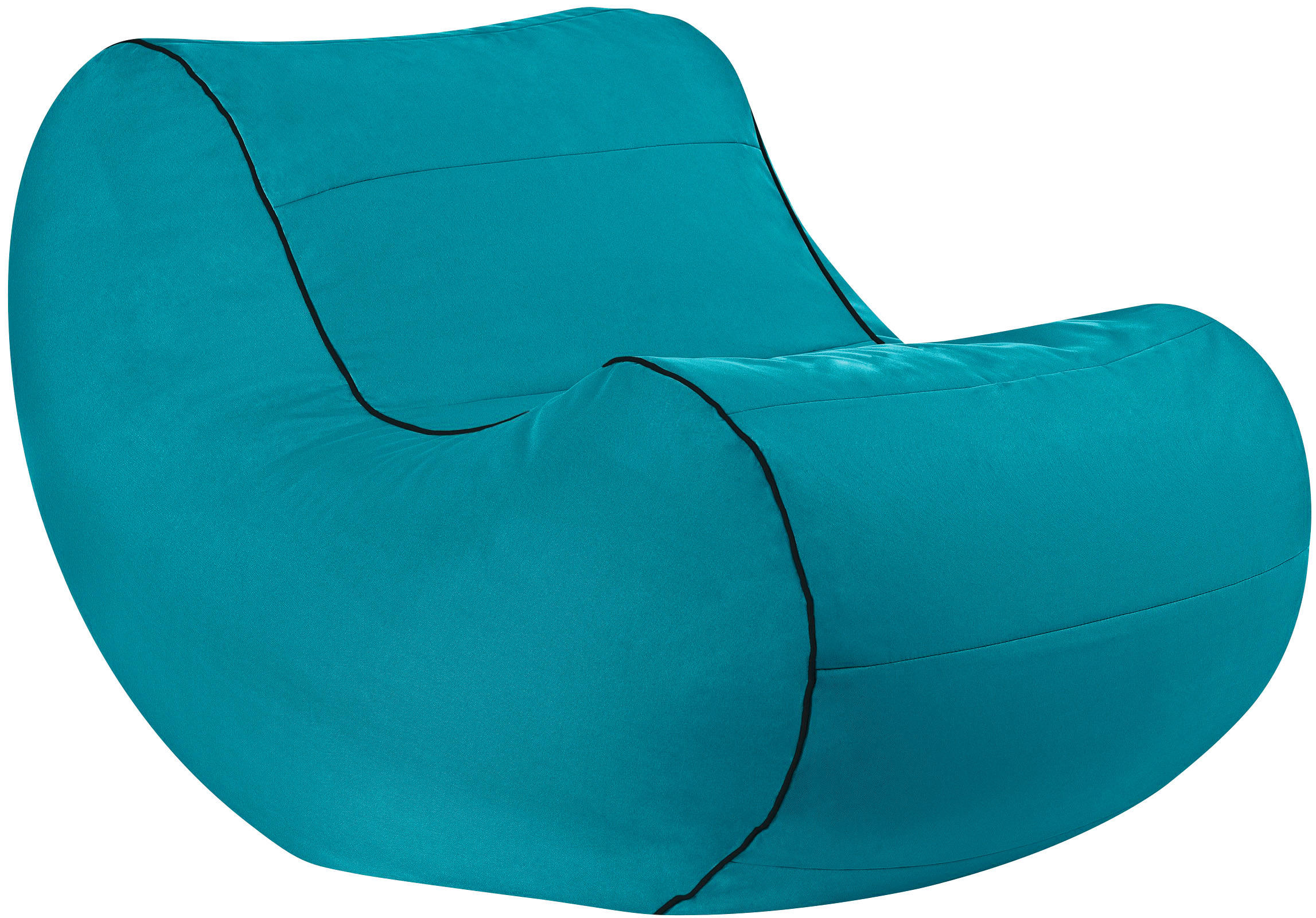 SITZSACK 300 l  - Petrol/Schwarz, Design, Textil (108/75/70cm)