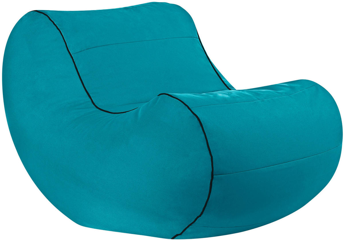 SITZSACK 300 l  - Petrol/Schwarz, Design, Textil (108/75/70cm)