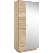 GARDEROBENSCHRANK 96/202/42,5 cm - Eichefarben, Natur, Glas/Holz (96/202/42,5cm) - Voglauer